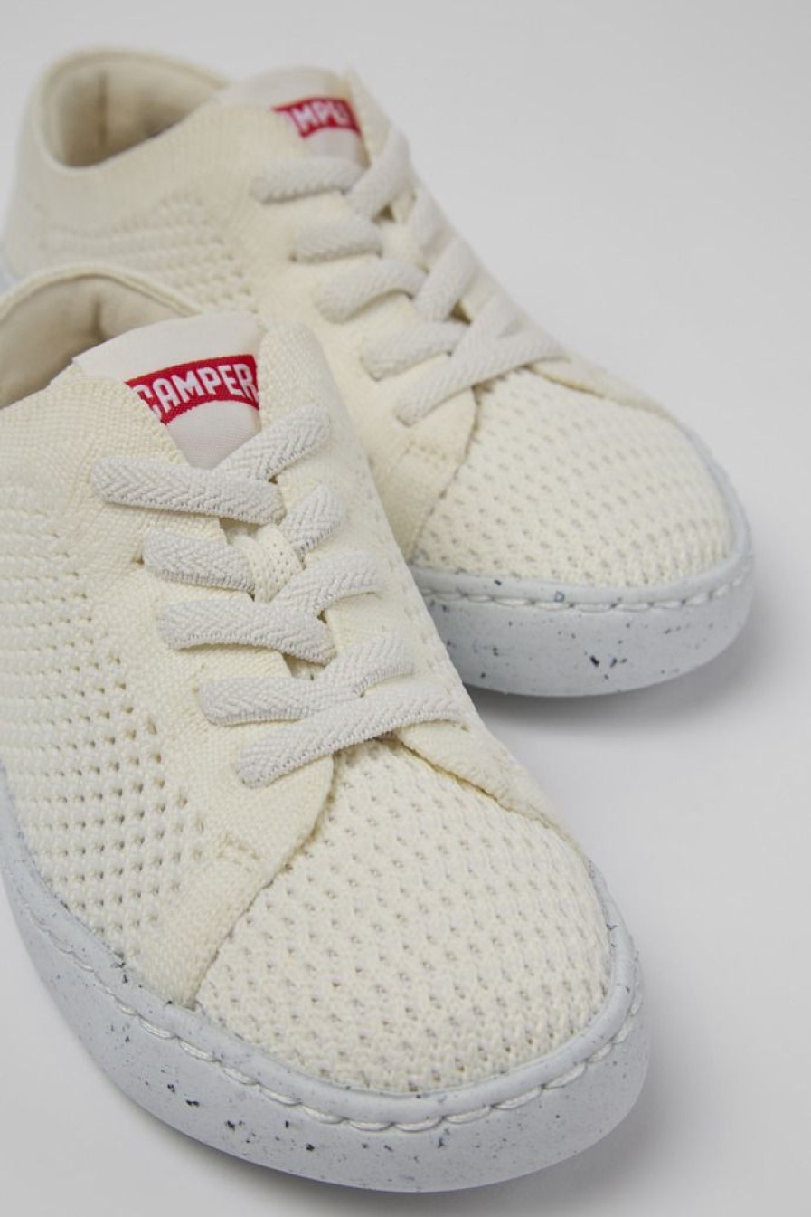 Camper Witte Stoffen Kinderschoenen