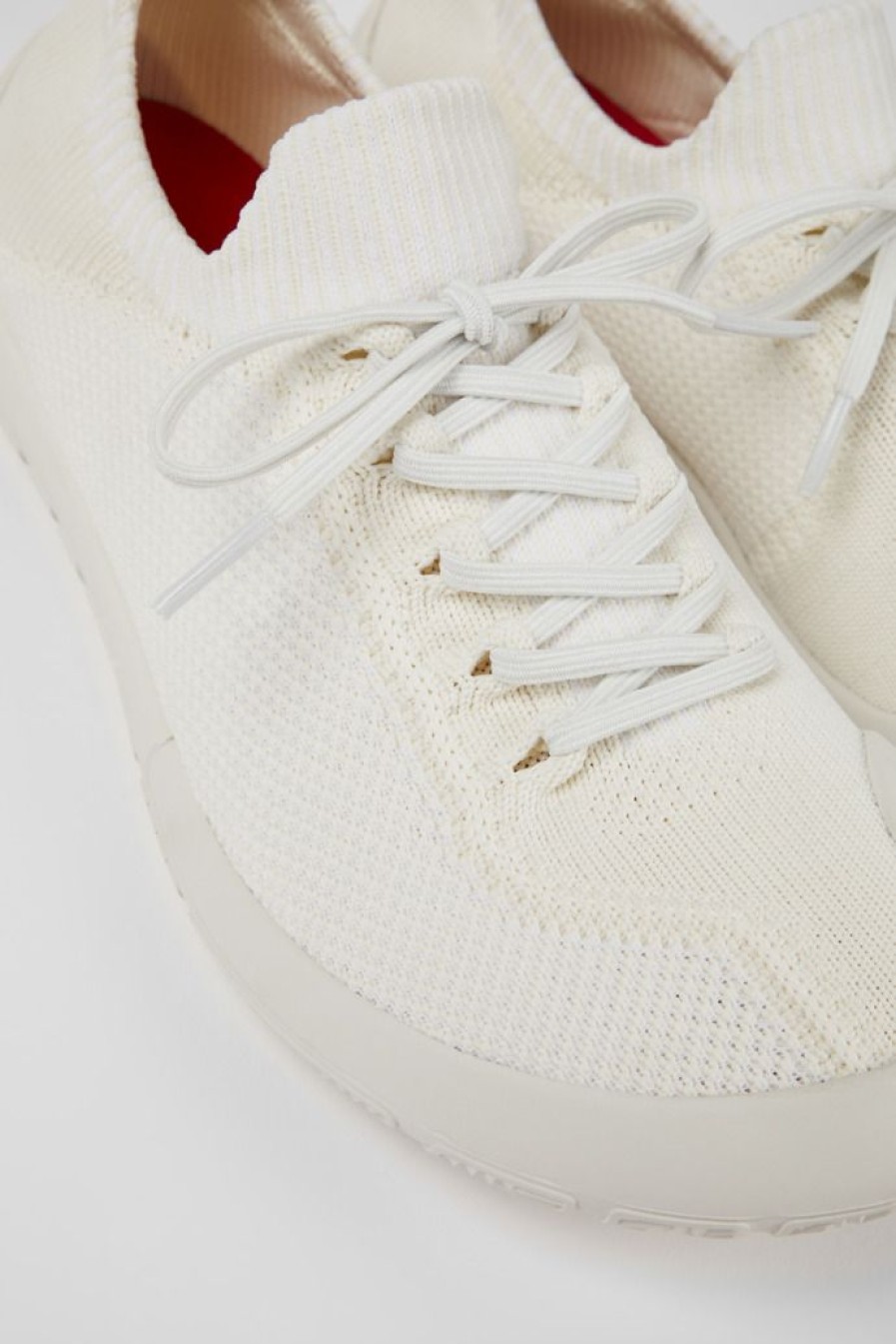 Camper Witte Textiel Sneaker Voor Heren