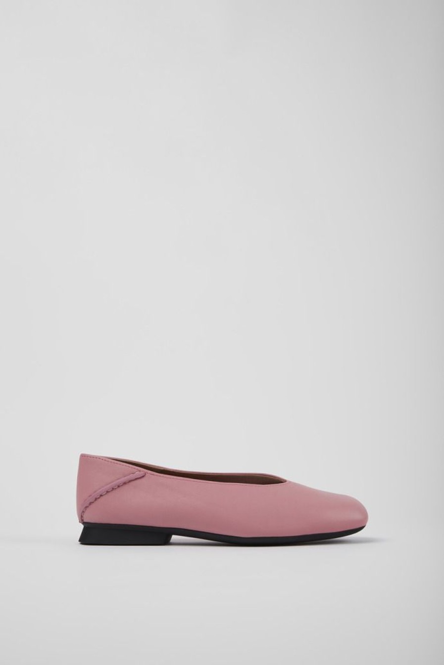 Camper Roze Leren Ballerina'S Voor Dames