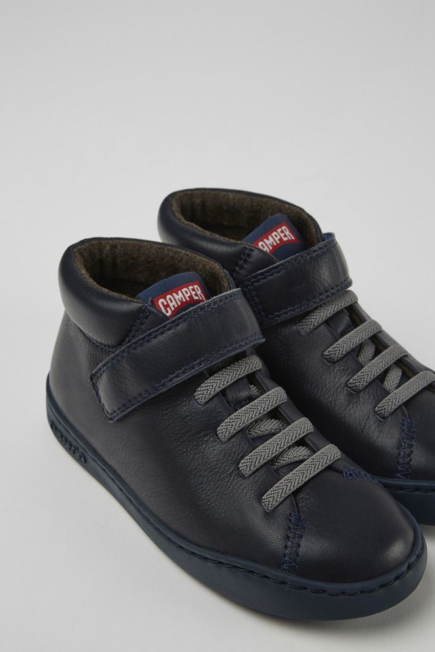 Camper Donkerblauwe Leren Sneakers