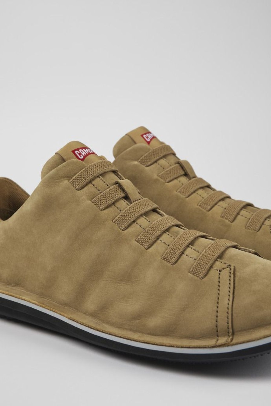 Camper Bruine Lage Nubuck Sneaker Voor Heren