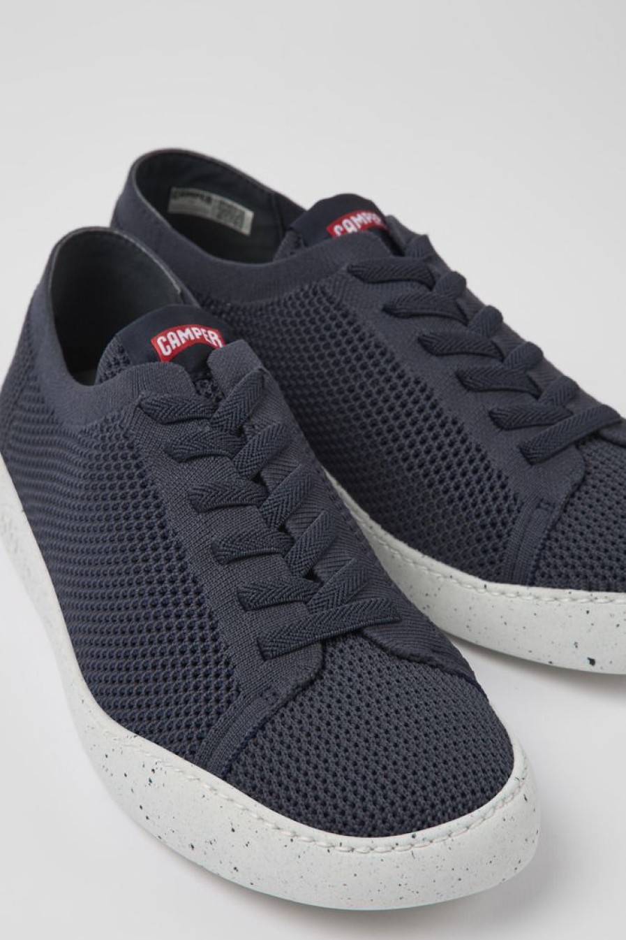 Camper Blauwe Stoffen Herensneakers