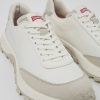 Camper Witte Stoffen En Nubuck Herensneakers