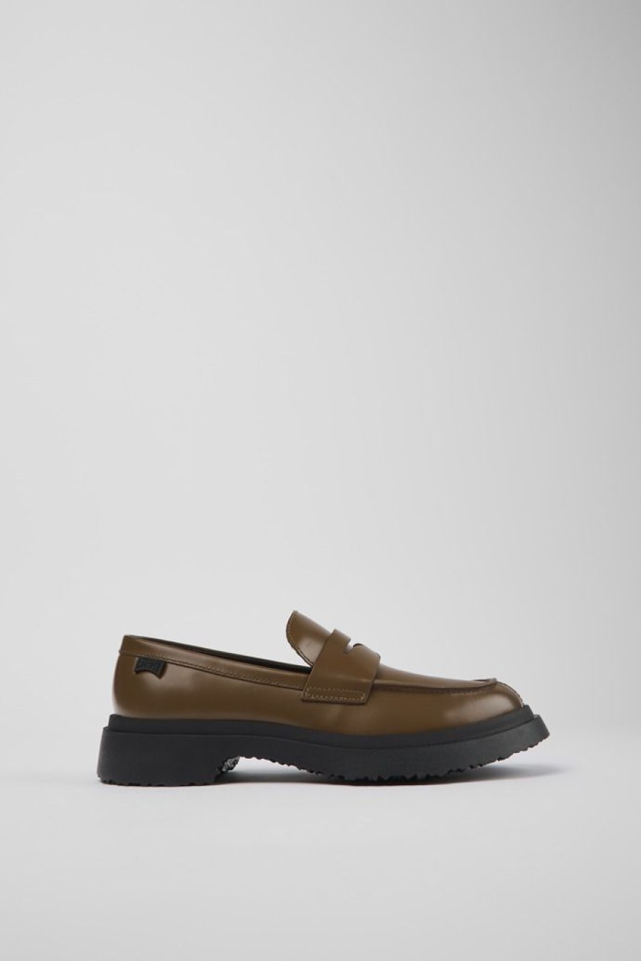 Camper Bruine Leren Damesloafers