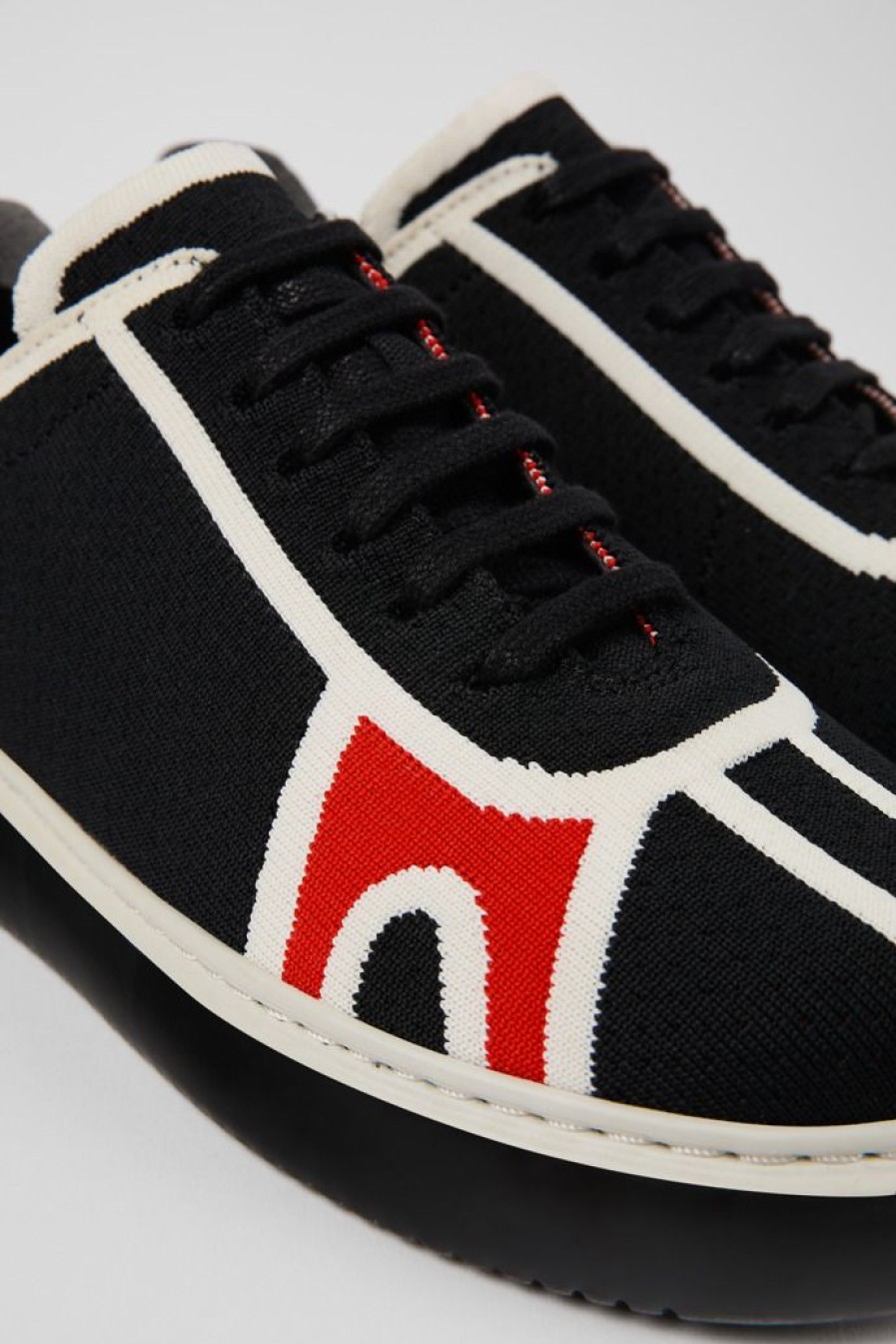 Camper Zwarte Textiel Sneaker Voor Dames