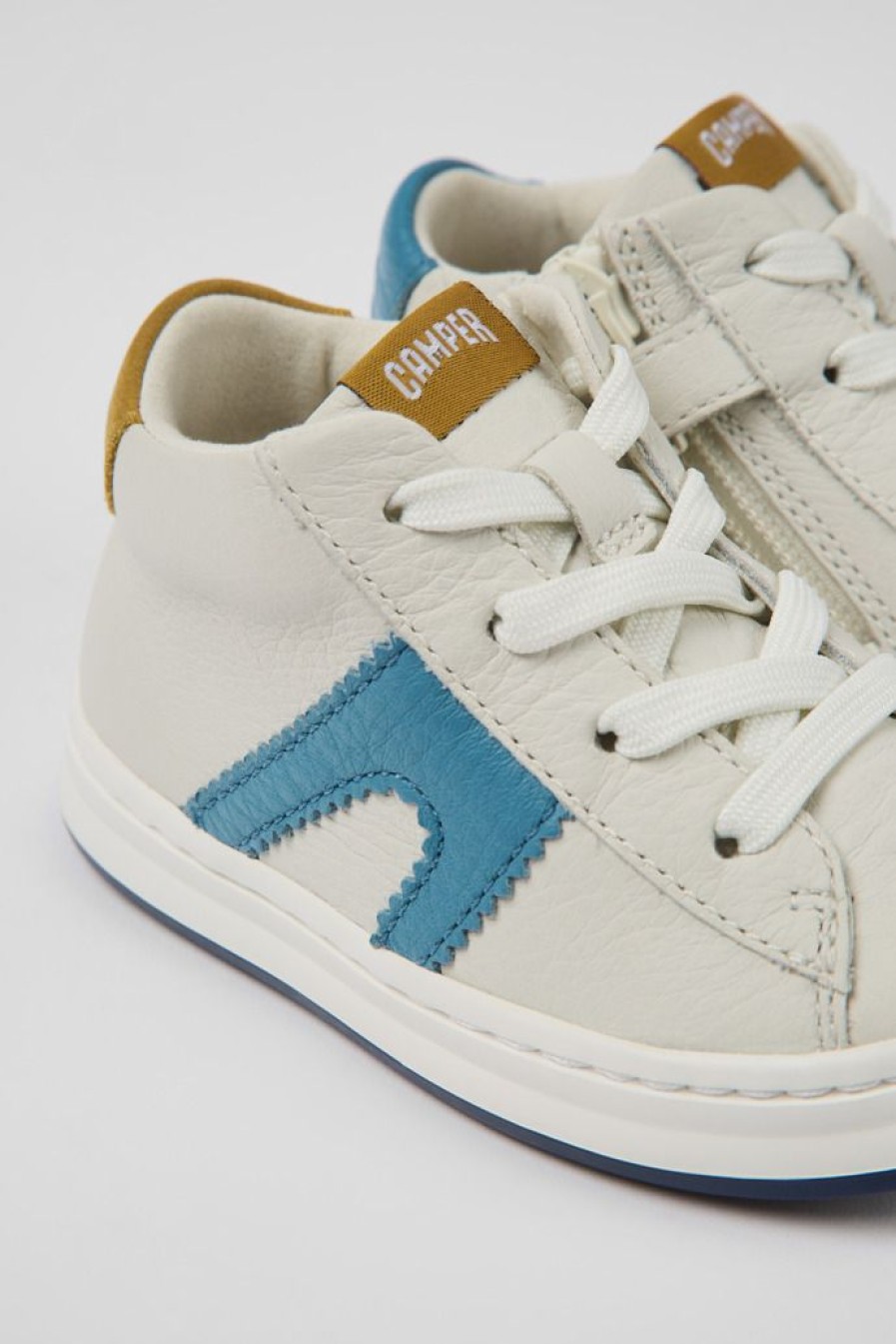 Camper Witte Leren Kindersneakers