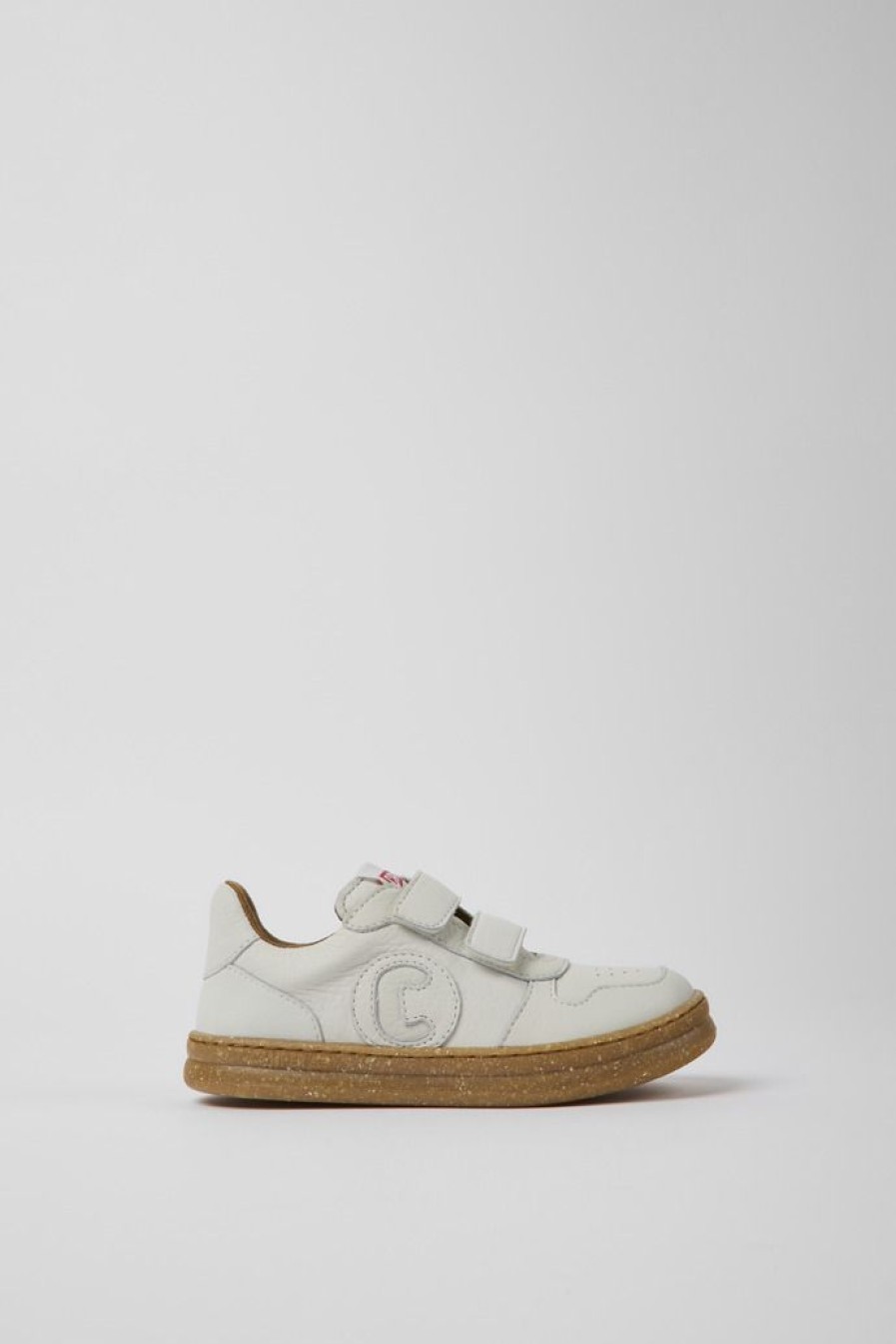 Camper Witte Ongeverfde Lerensneakers