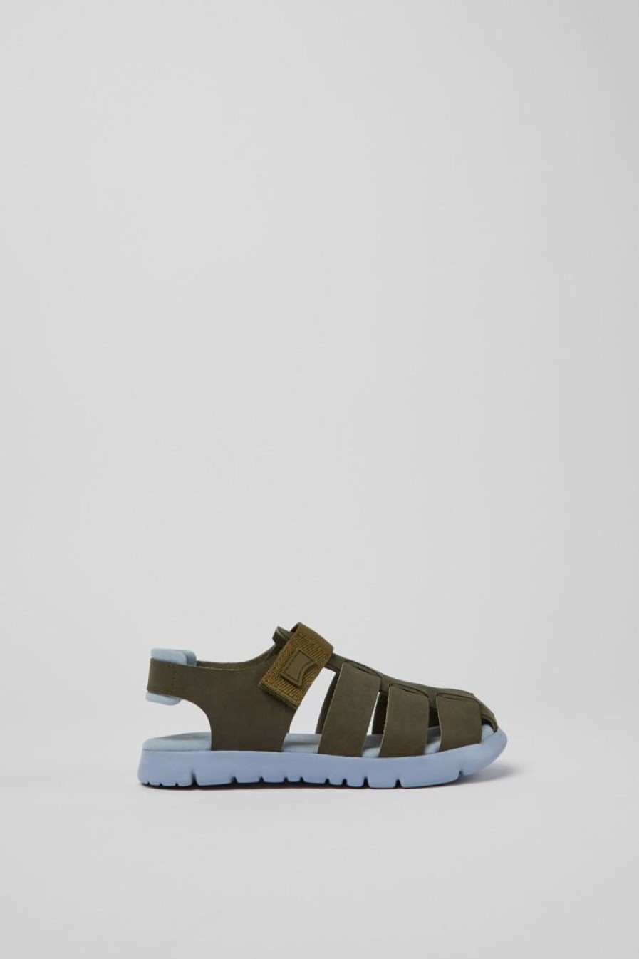 Camper Groene Leren Kindersandalen