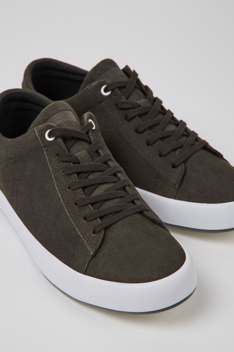 Camper Grijze Nubuck Herensneakers