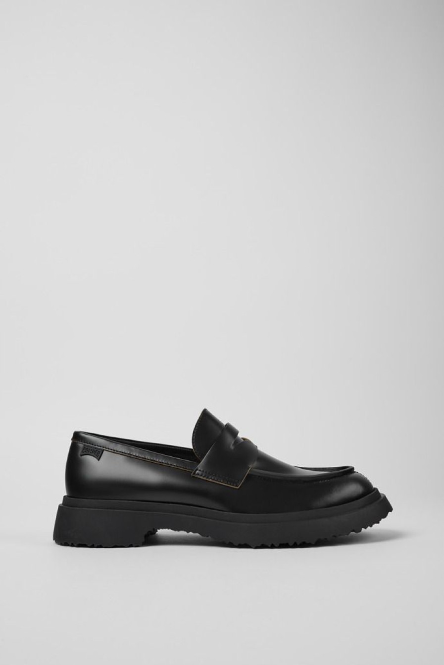 Camper Zwarte Leren Loafers