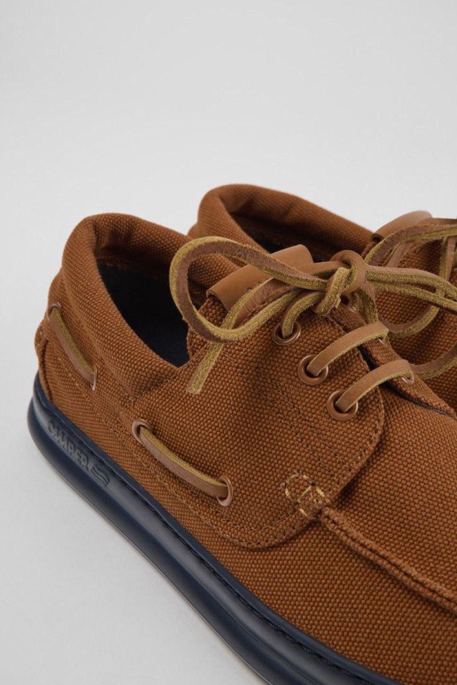 Camper Bruine Stoffen Herensneakers