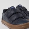 Camper Blauwe Leren En Nubuck Kindersneakers