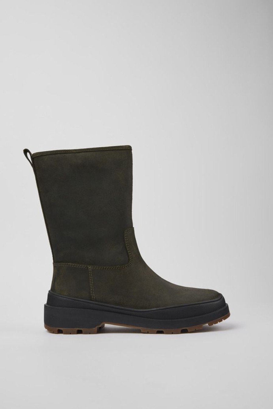 Camper Groene Nubuck Damesboots