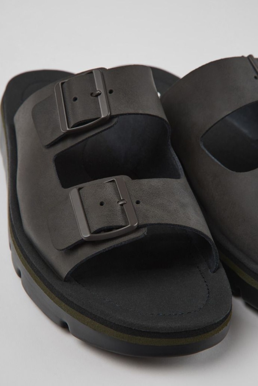 Camper Bruine Leren Slipper Voor Heren