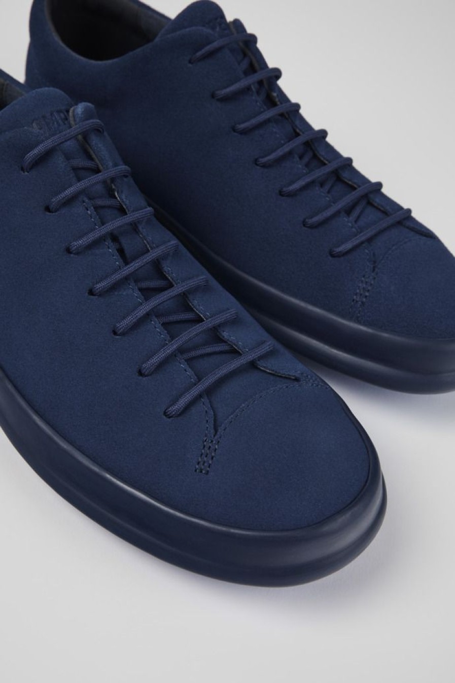 Camper Blauwe Nubuck Basketbalschoen Voor Heren