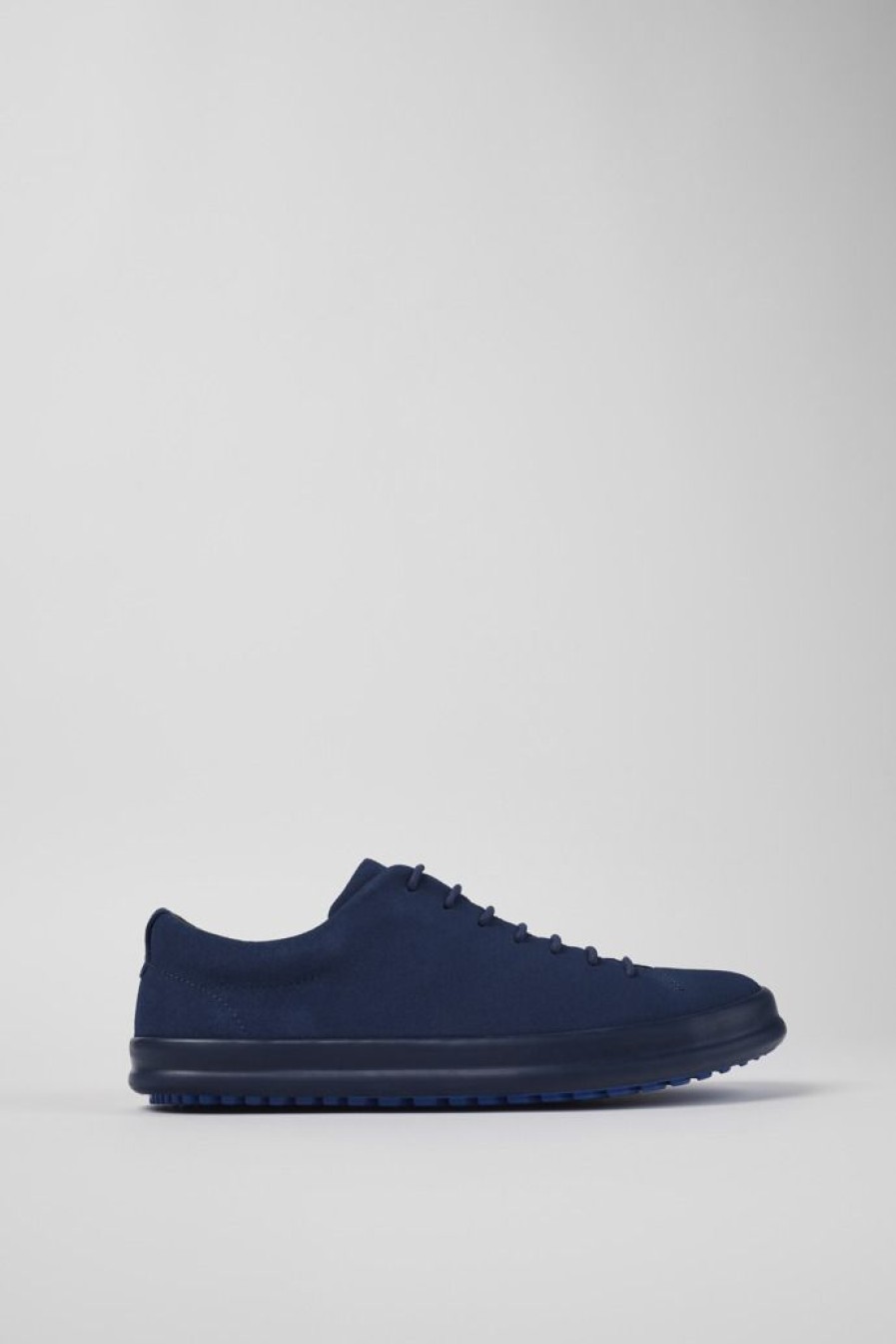 Camper Blauwe Nubuck Basketbalschoen Voor Heren