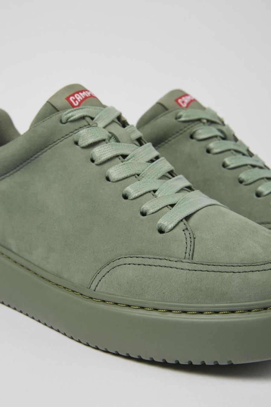 Camper Groene Nubuck Herensneakers