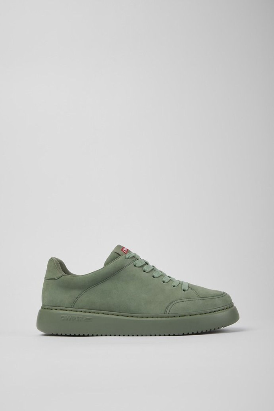 Camper Groene Nubuck Herensneakers