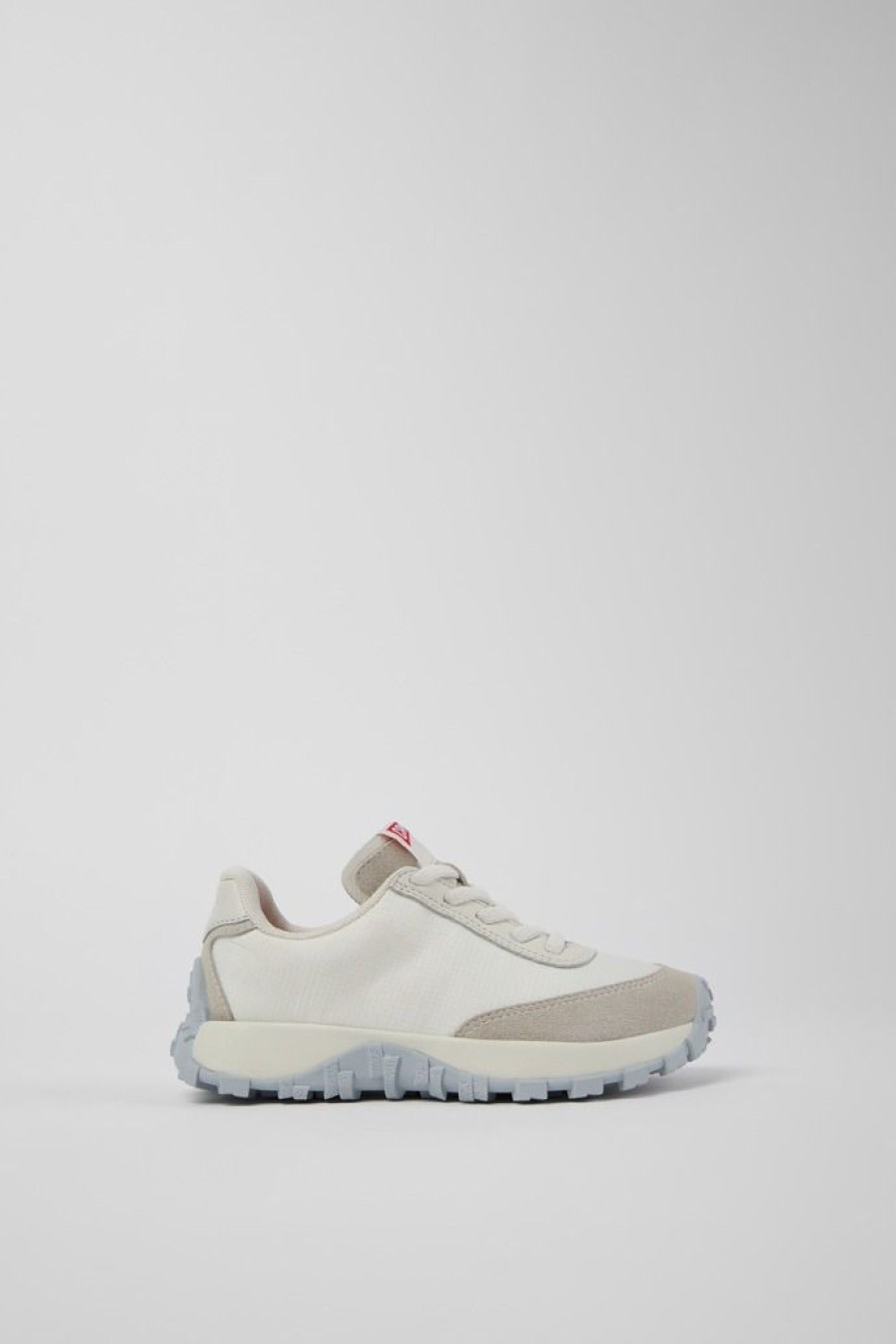 Camper Witte Sneaker Van Textiel/Nubuck