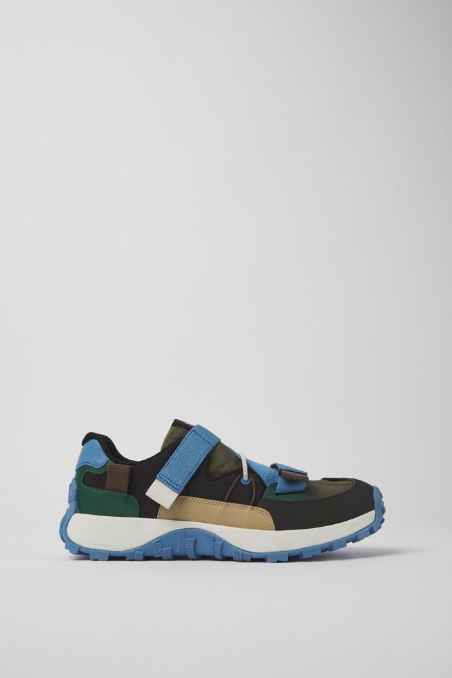 Camper Meerkleurige Stoffen En Nubuck Herensneakers