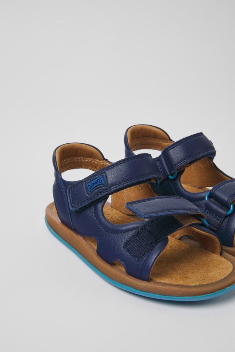 Camper Blauwe Leren Kindersandalen