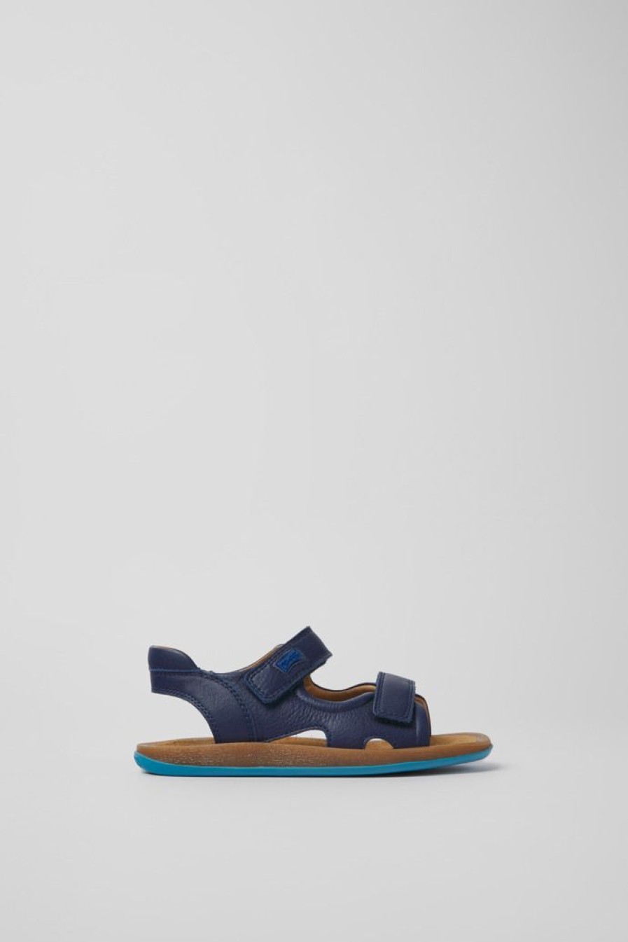 Camper Blauwe Leren Kindersandalen