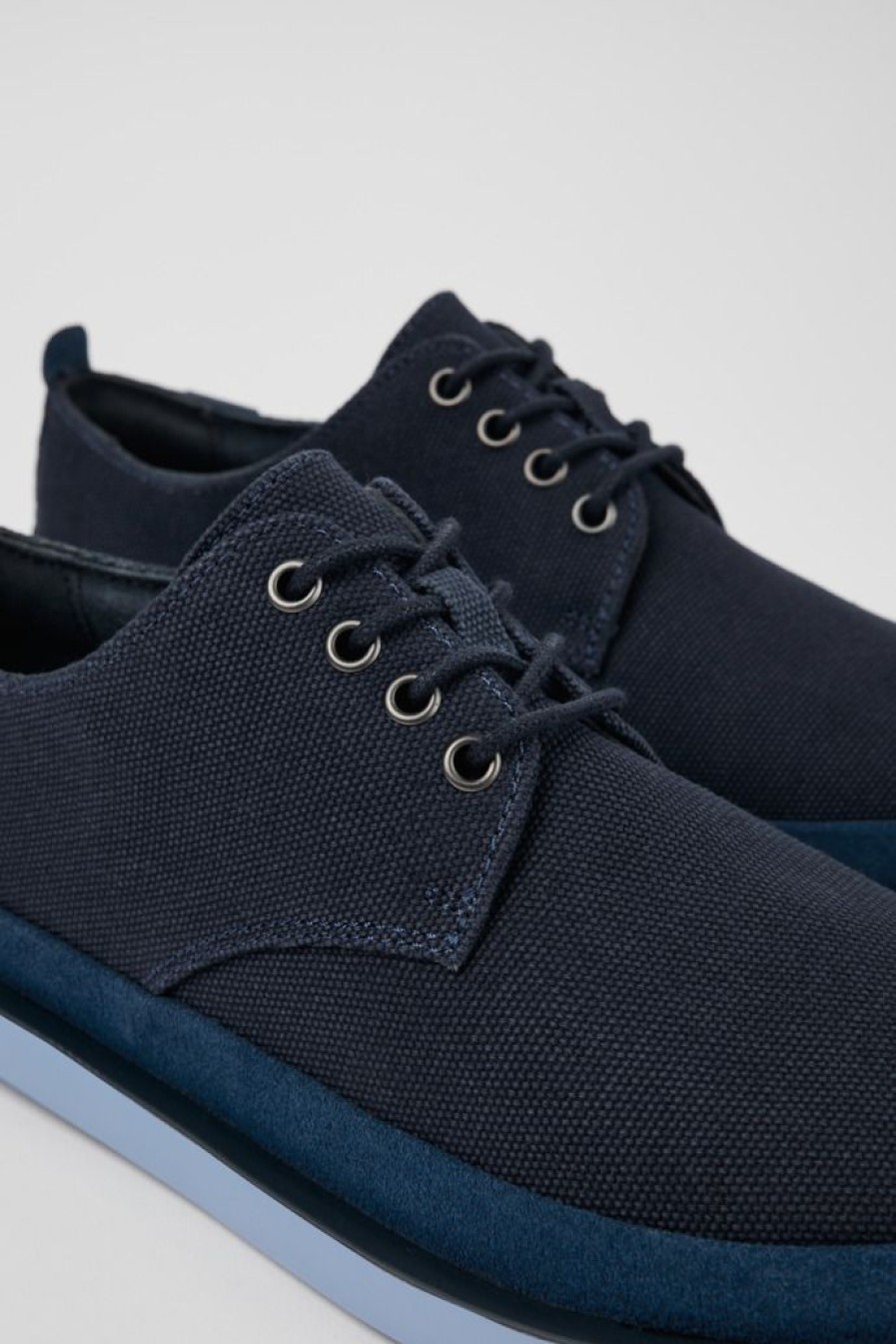 Camper Blauwe Blucher Van Textiel/Nubuck Voor Heren