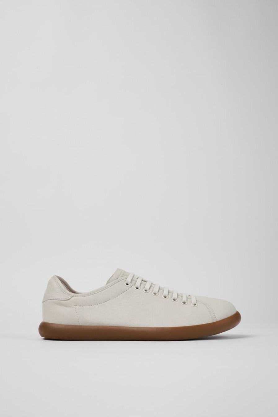 Camper Witte Leren Sneaker Voor Heren