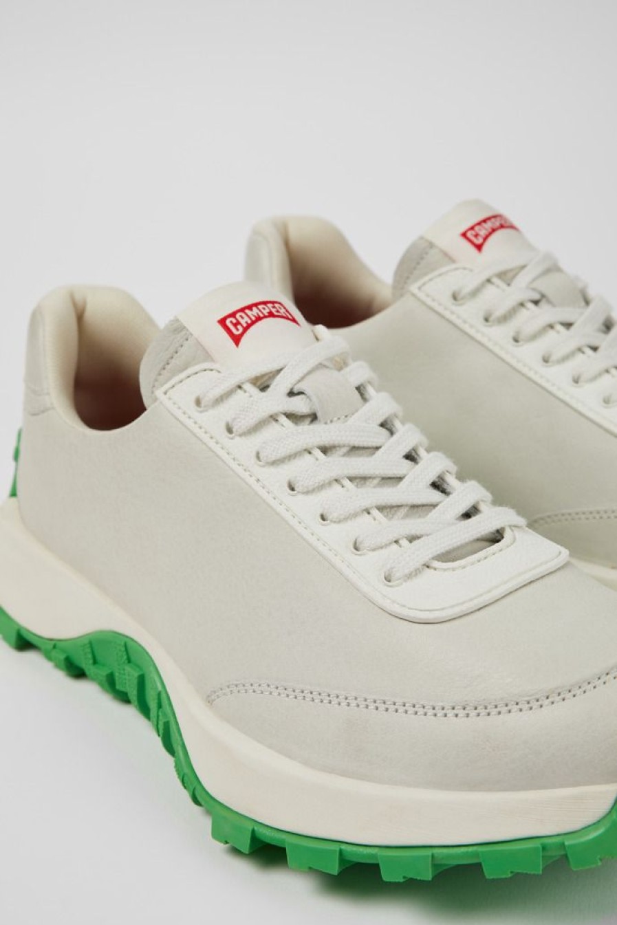 Camper Witte Sneaker Van Leer/Textiel Voor Heren