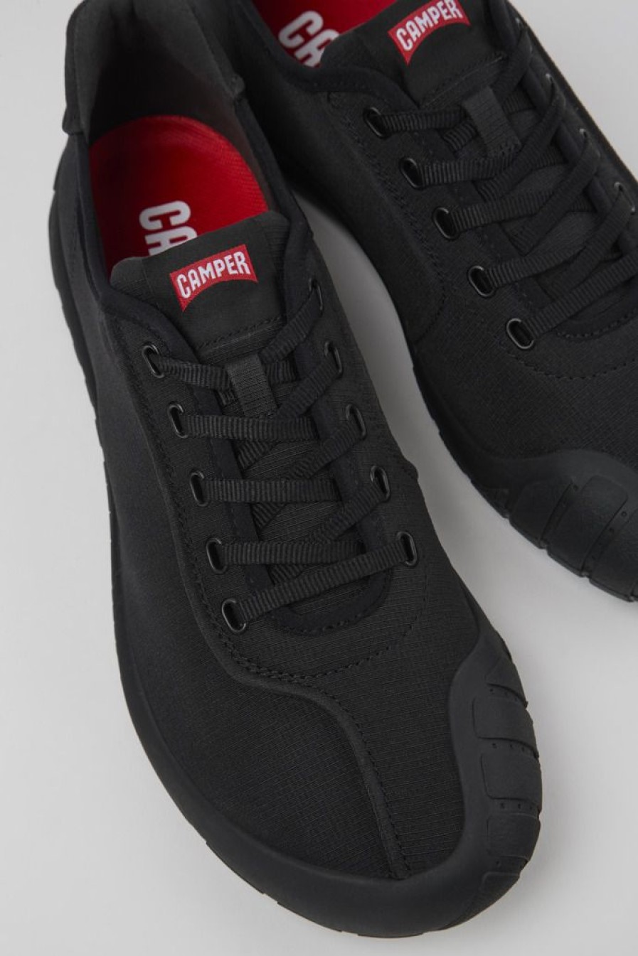 Camper Zwarte Stoffen Herensneakers