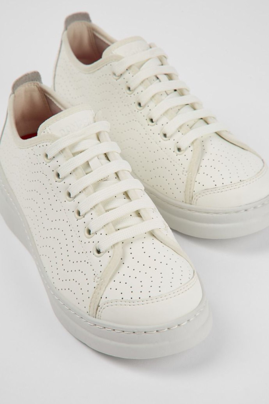 Camper Witte Leren Sneaker Voor Dames