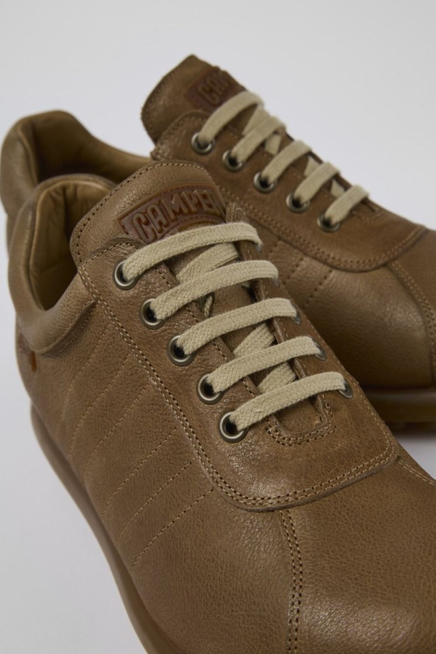 Camper Bruine Leren Oxford Sneaker Voor Heren