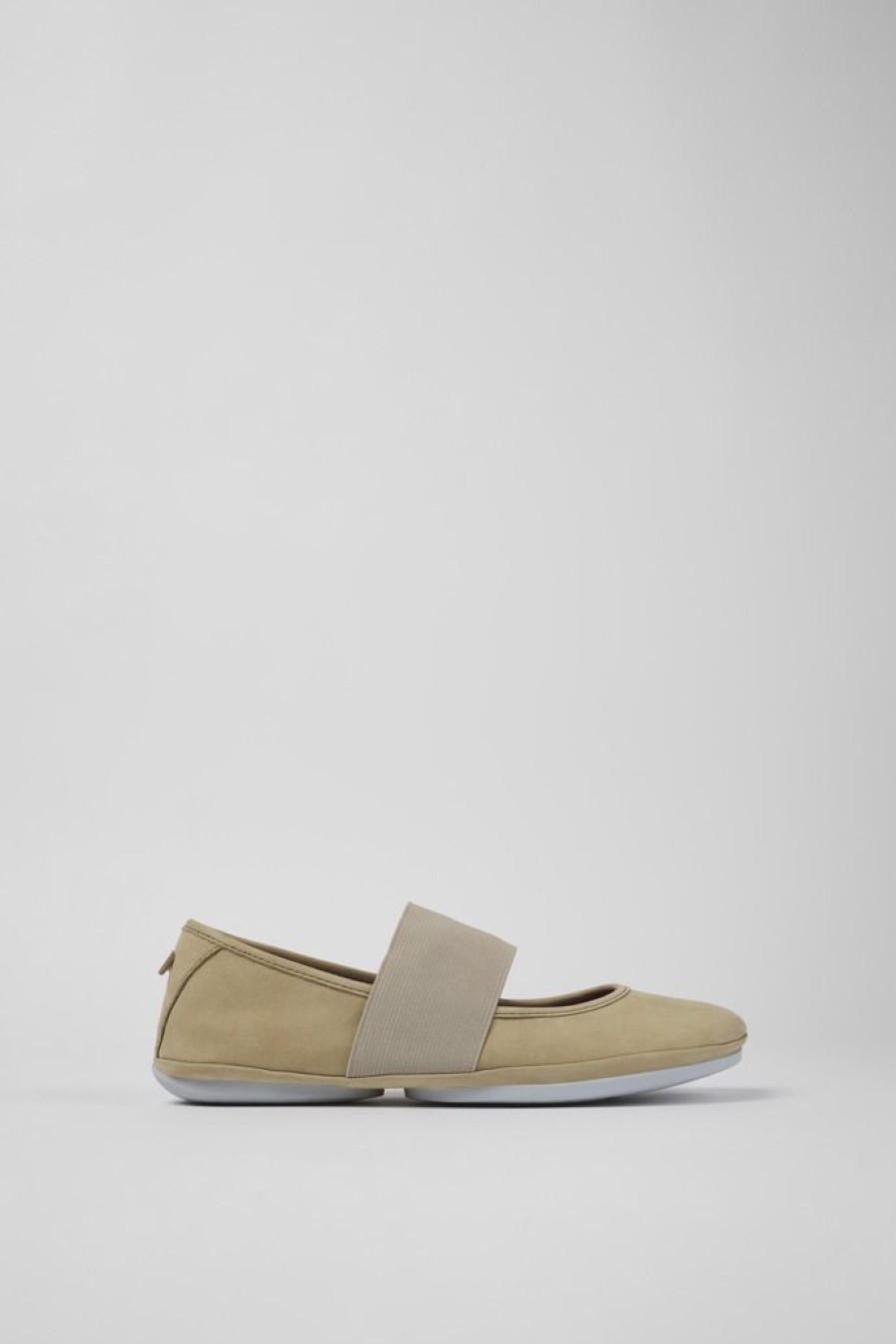 Camper Beige Nubuck Mary Jane-Schoen Voor Dames