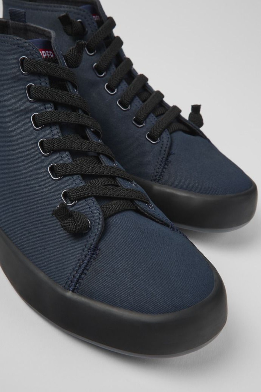 Camper Marineblauwe Stoffen Herensneakers