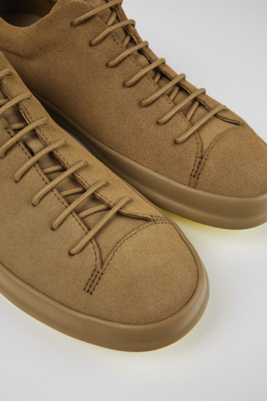 Camper Bruine Nubuck Basketbalschoen Voor Heren