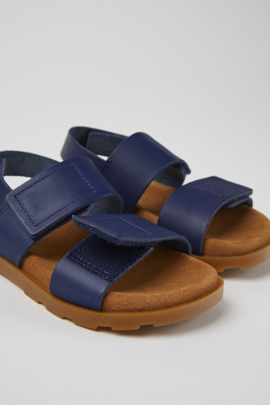 Camper Marineblauwe Leren Kindersandalen