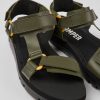 Camper Groene Leren Herensandalen