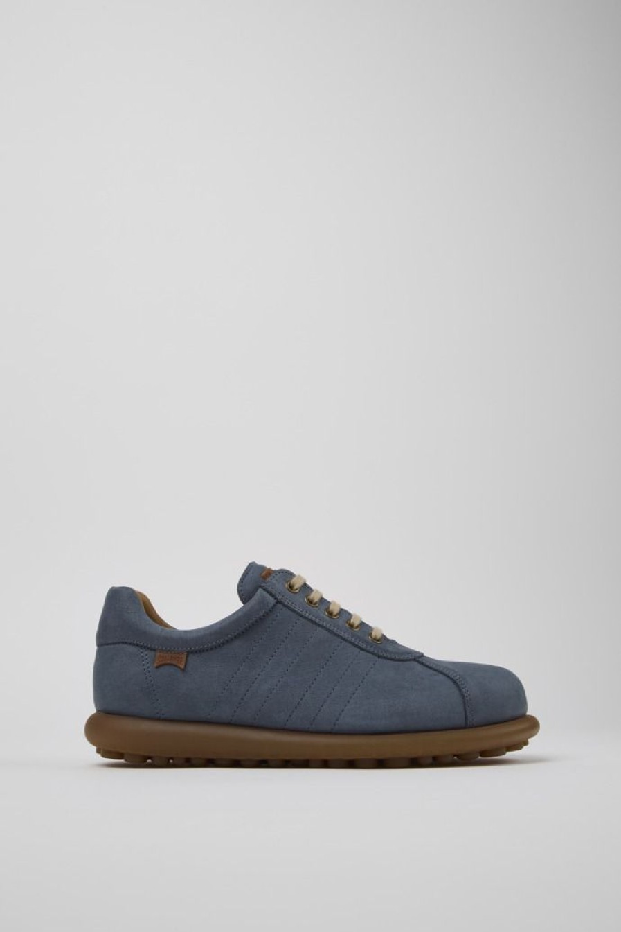 Camper Blauwe Nubuck Oxford Sneaker Voor Heren