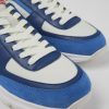 Camper Blauw-Witte Herensneakers Van Gerecycled Polyester