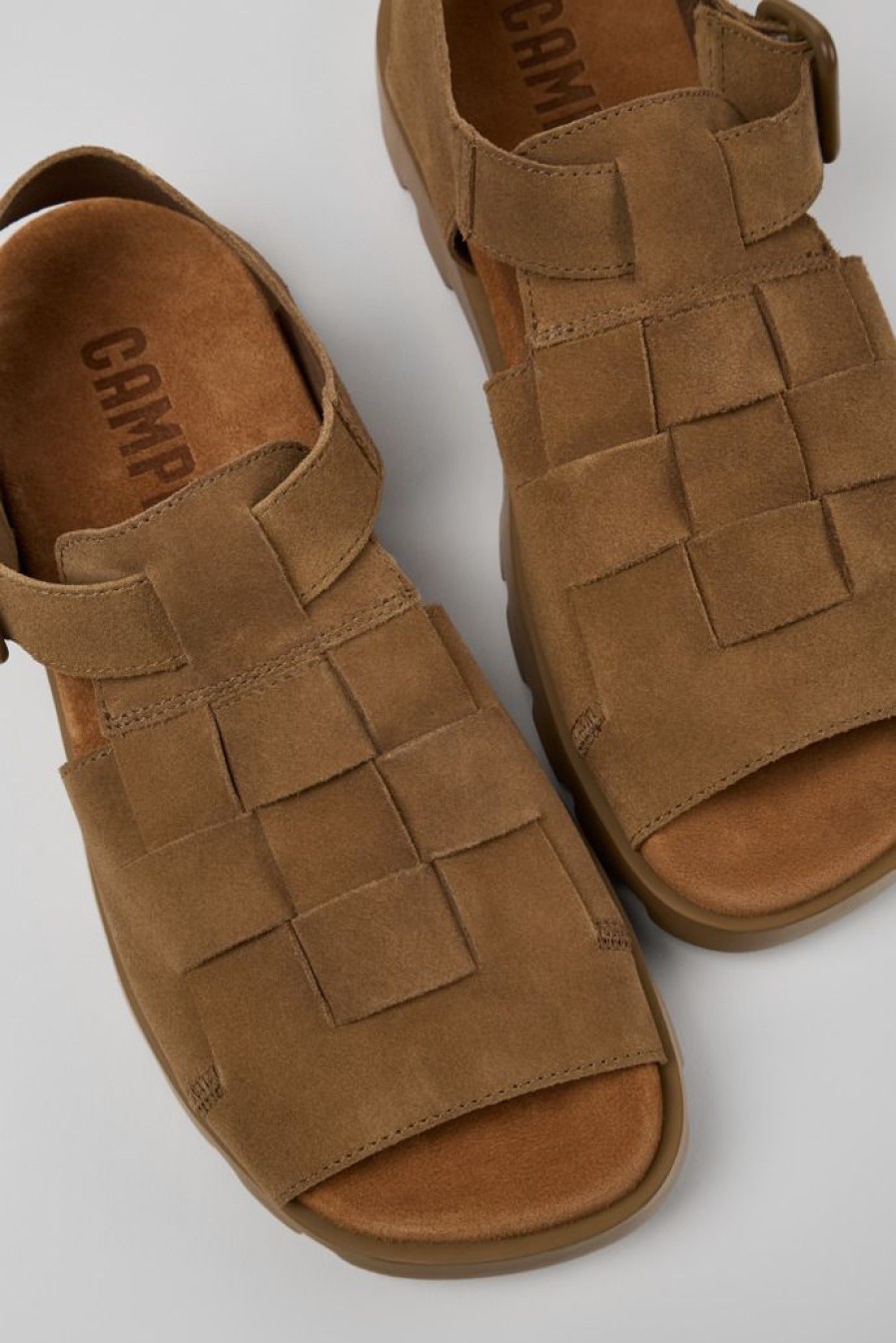 Camper Bruine Nubuck Sandaal Voor Heren