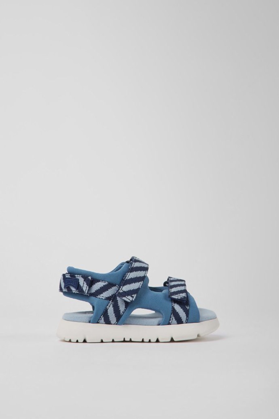 Camper Blauwe Stoffen Kindersandalen