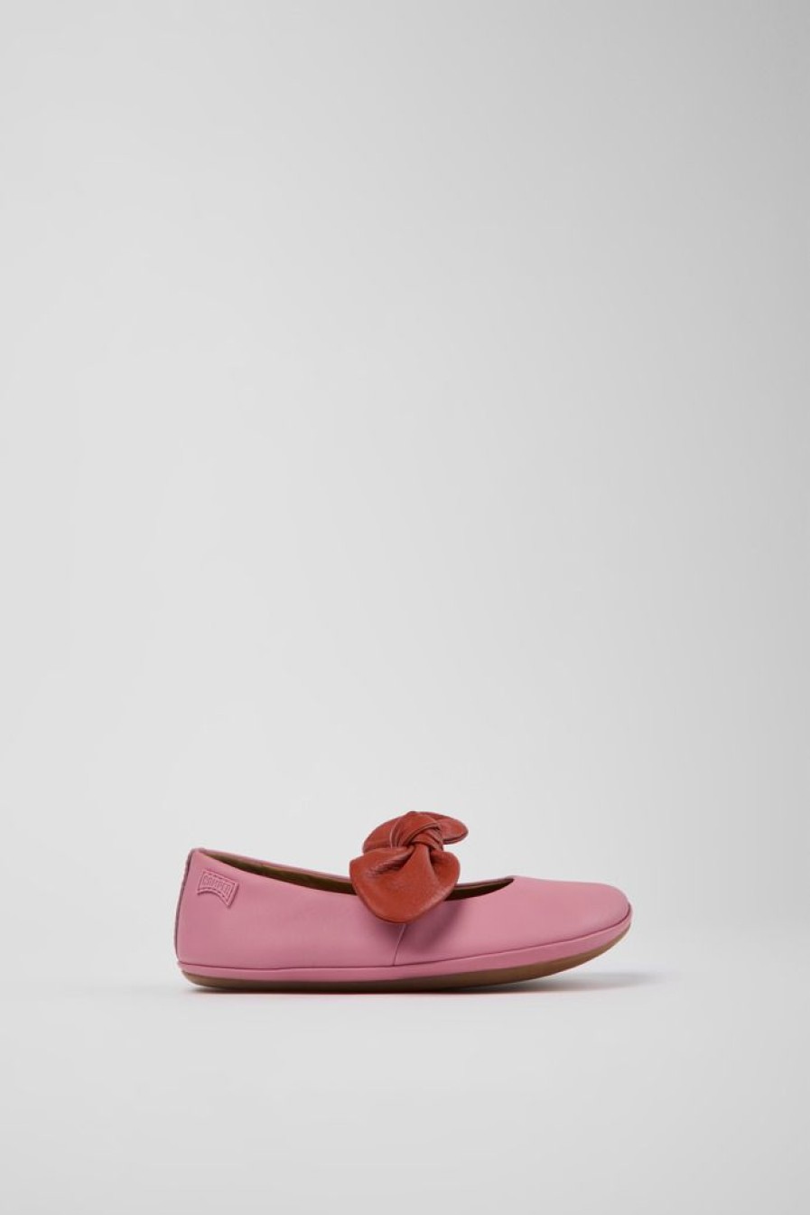 Camper Rood Met Roze Kinderballerina'S