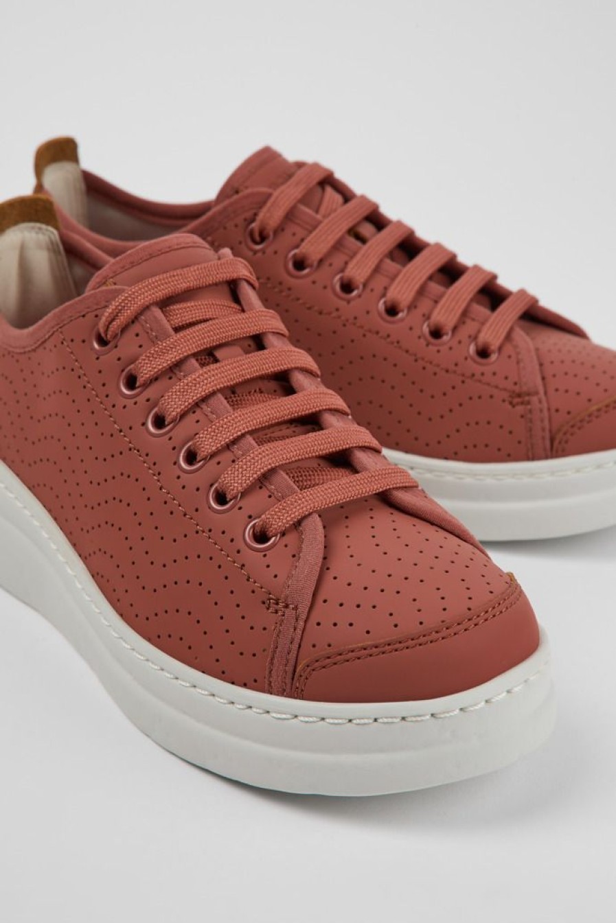 Camper Rode Leren Sneaker Voor Dames