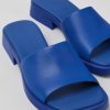 Camper Blauwe Leren Slipper Voor Dames