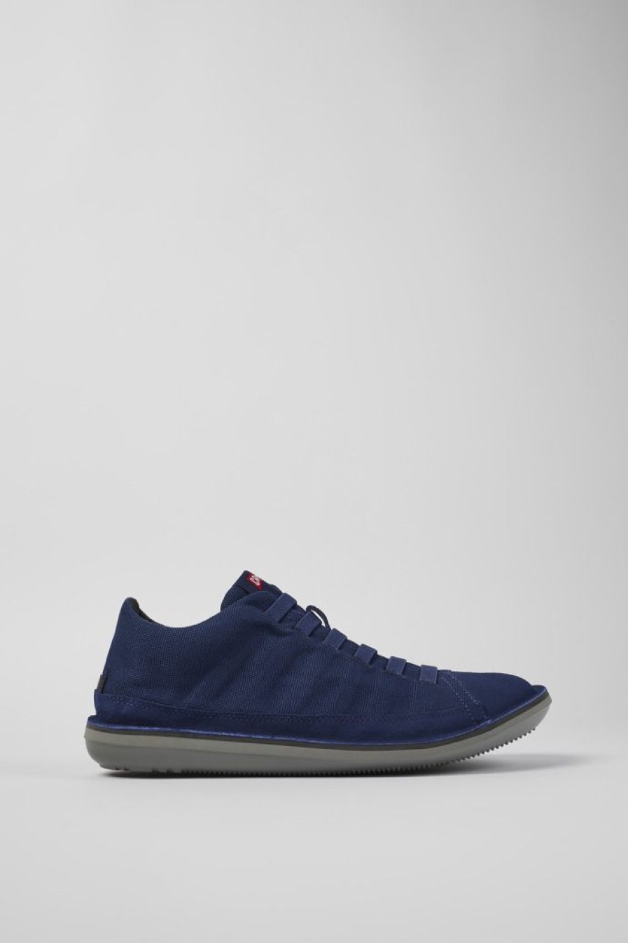 Camper Blauwe Textiel/Nubuck Basketbalbootie Voor Heren