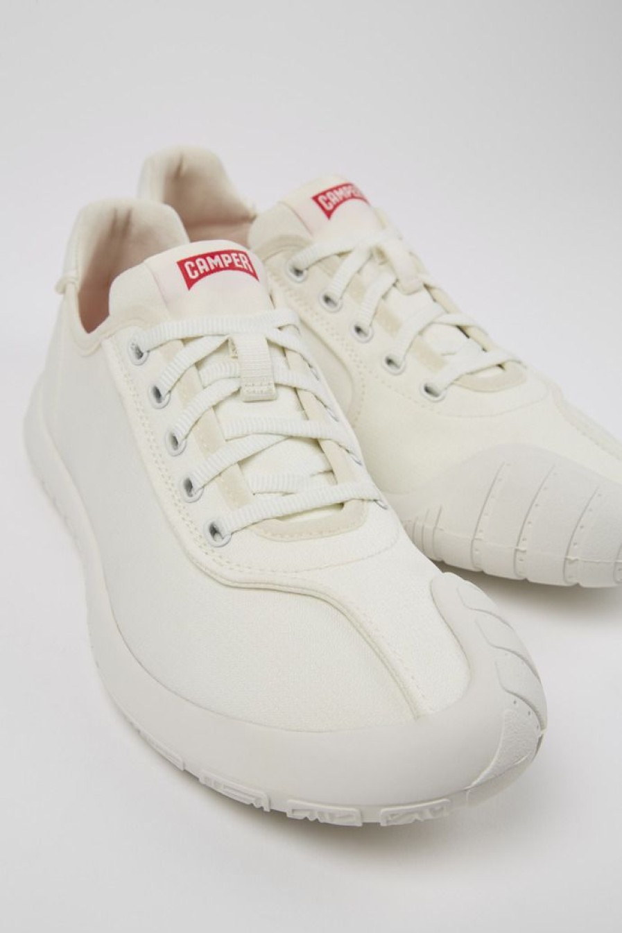 Camper Witte Stoffen Damessneakers