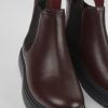 Camper Bordeaux Leren Chelseaboots Voor Kinderen