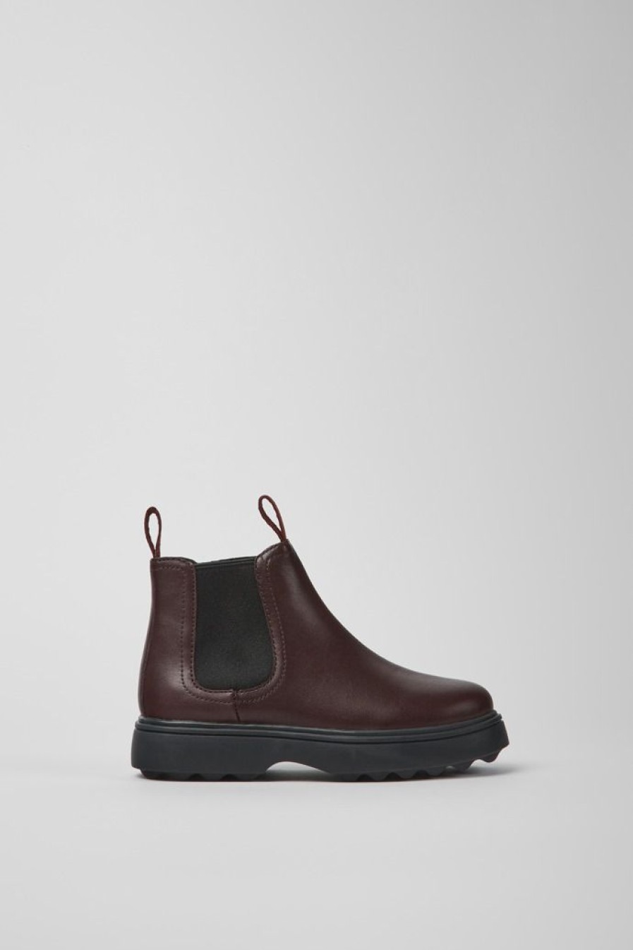 Camper Bordeaux Leren Chelseaboots Voor Kinderen