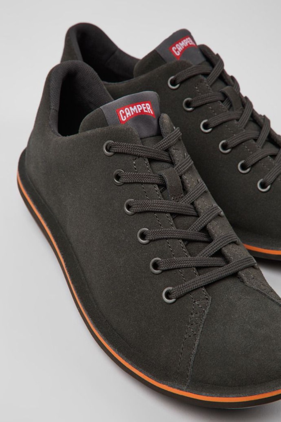 Camper Grijze Nubuck Herenschoenen