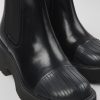 Camper Zwarte Leren Chelseaboots Voor Dames